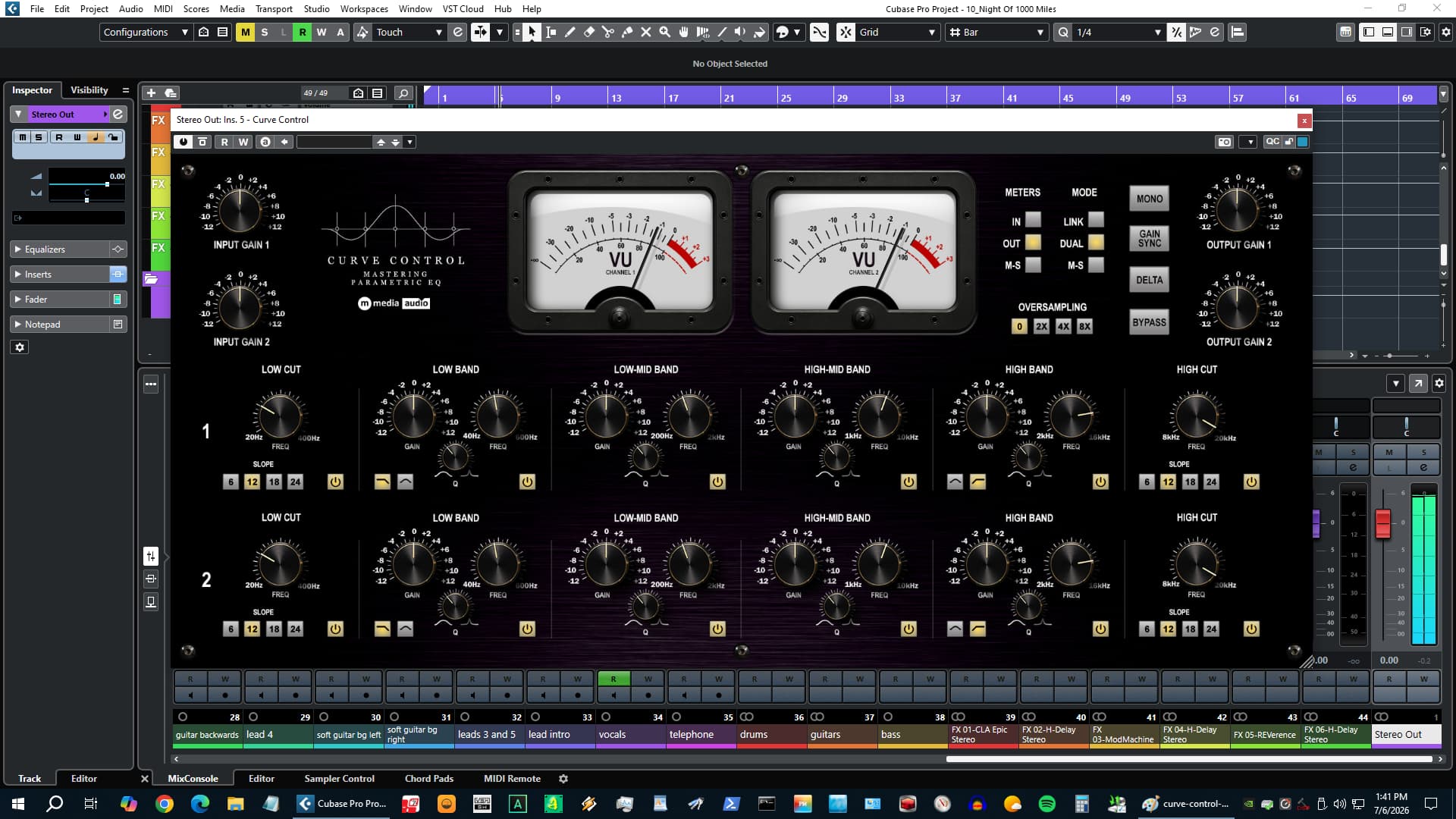 Curve Control channel mode controls