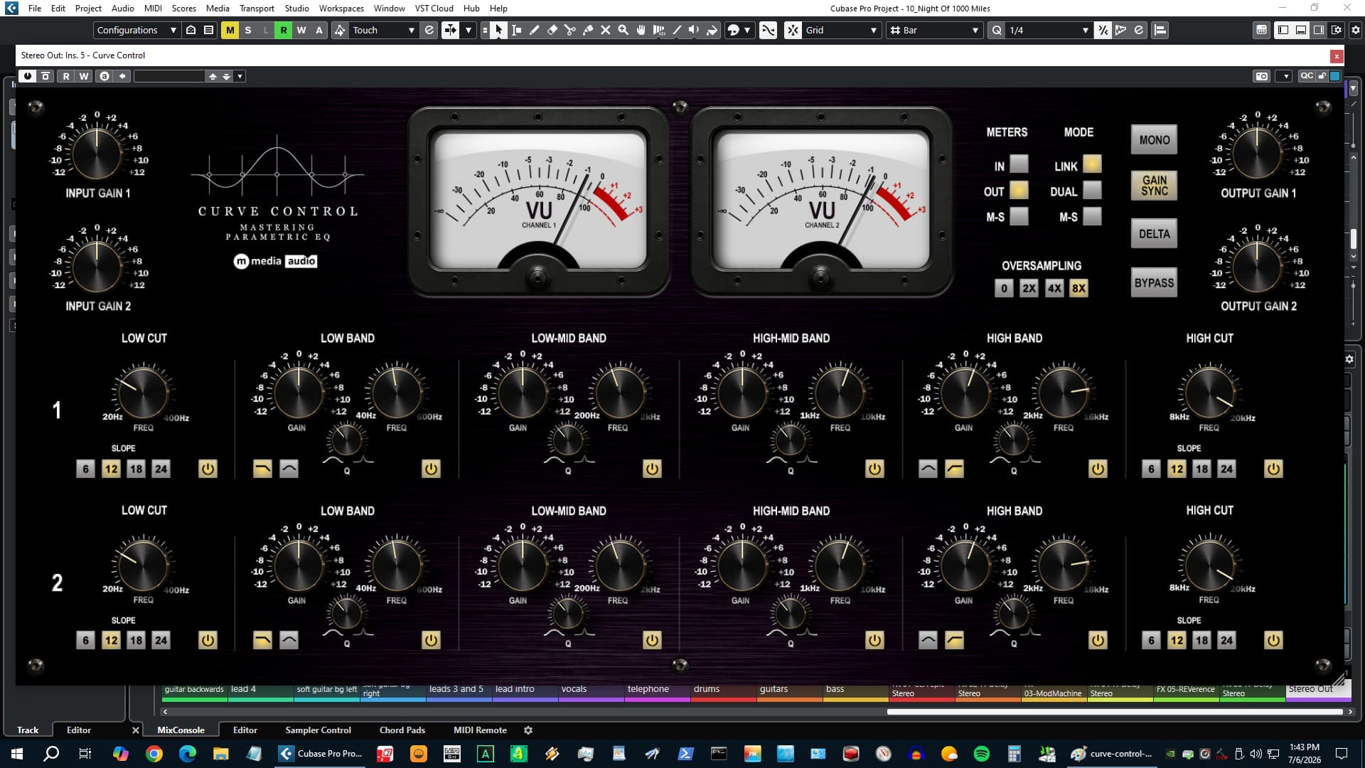 Curve Control hardware weight saturation and oversampling