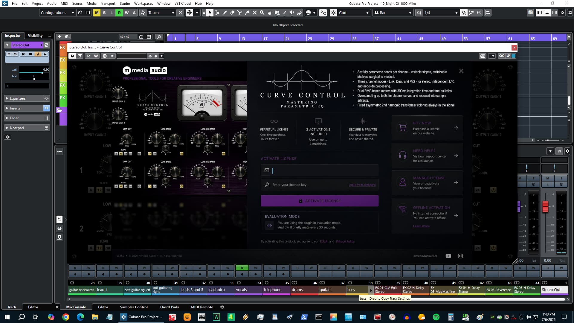 Curve Control full plugin view
