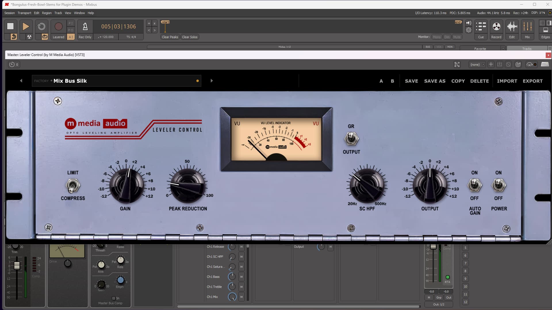 Leveler Control Auto Gain Match switch