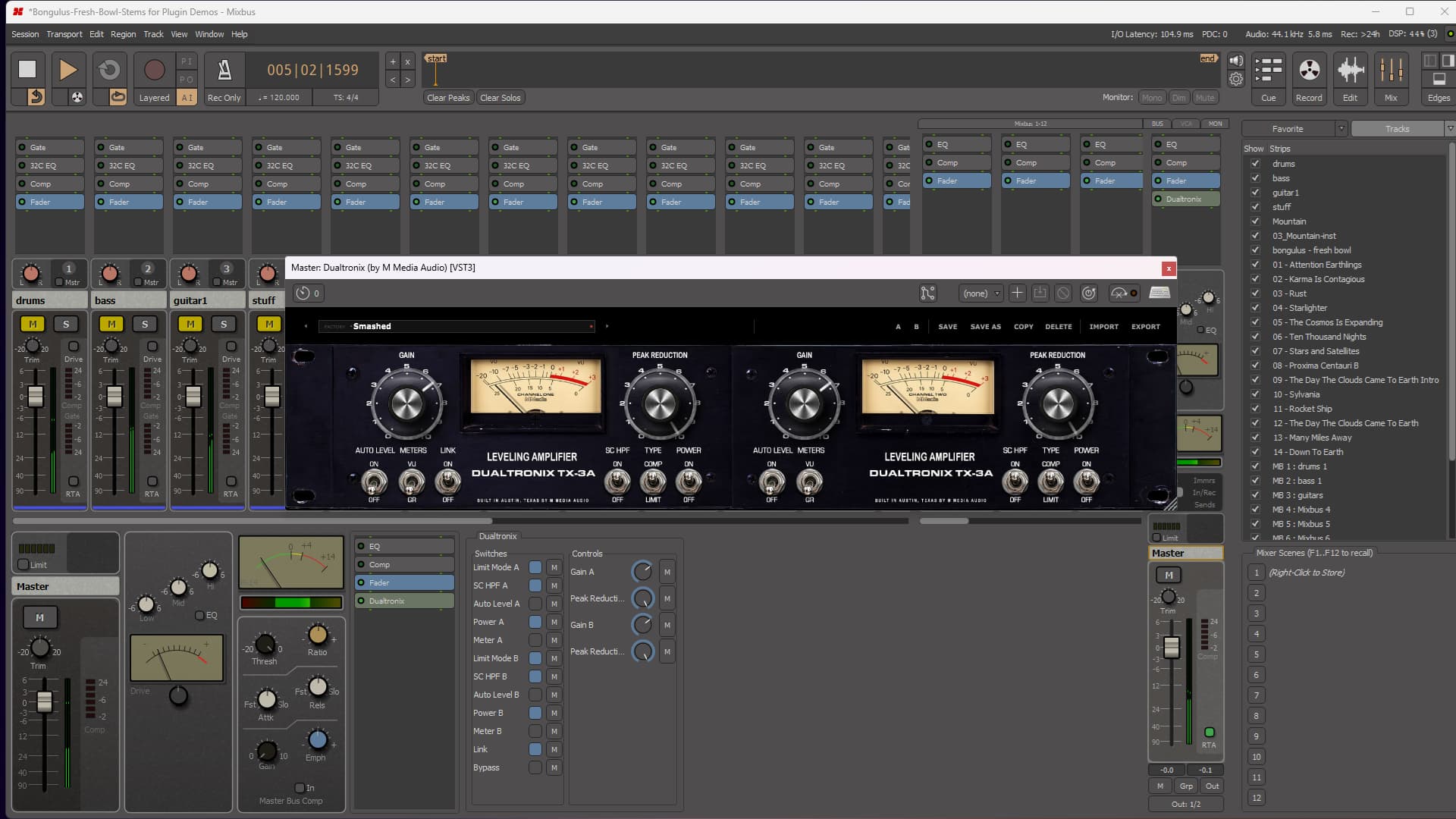 Dualtronix Auto Level in a real mix session