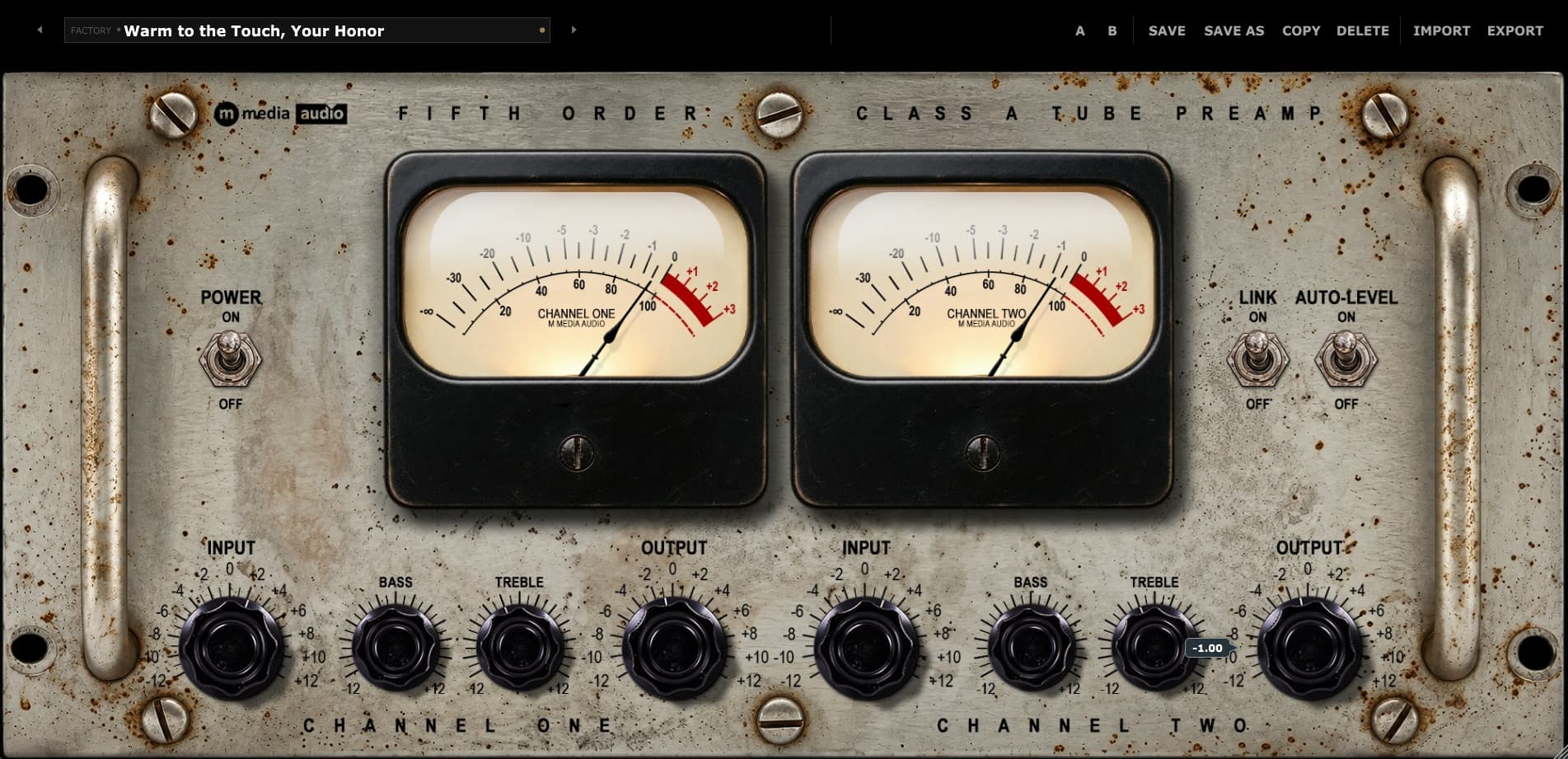 Fifth Order VST3 - Free Dual-Channel Class A Tube Preamp