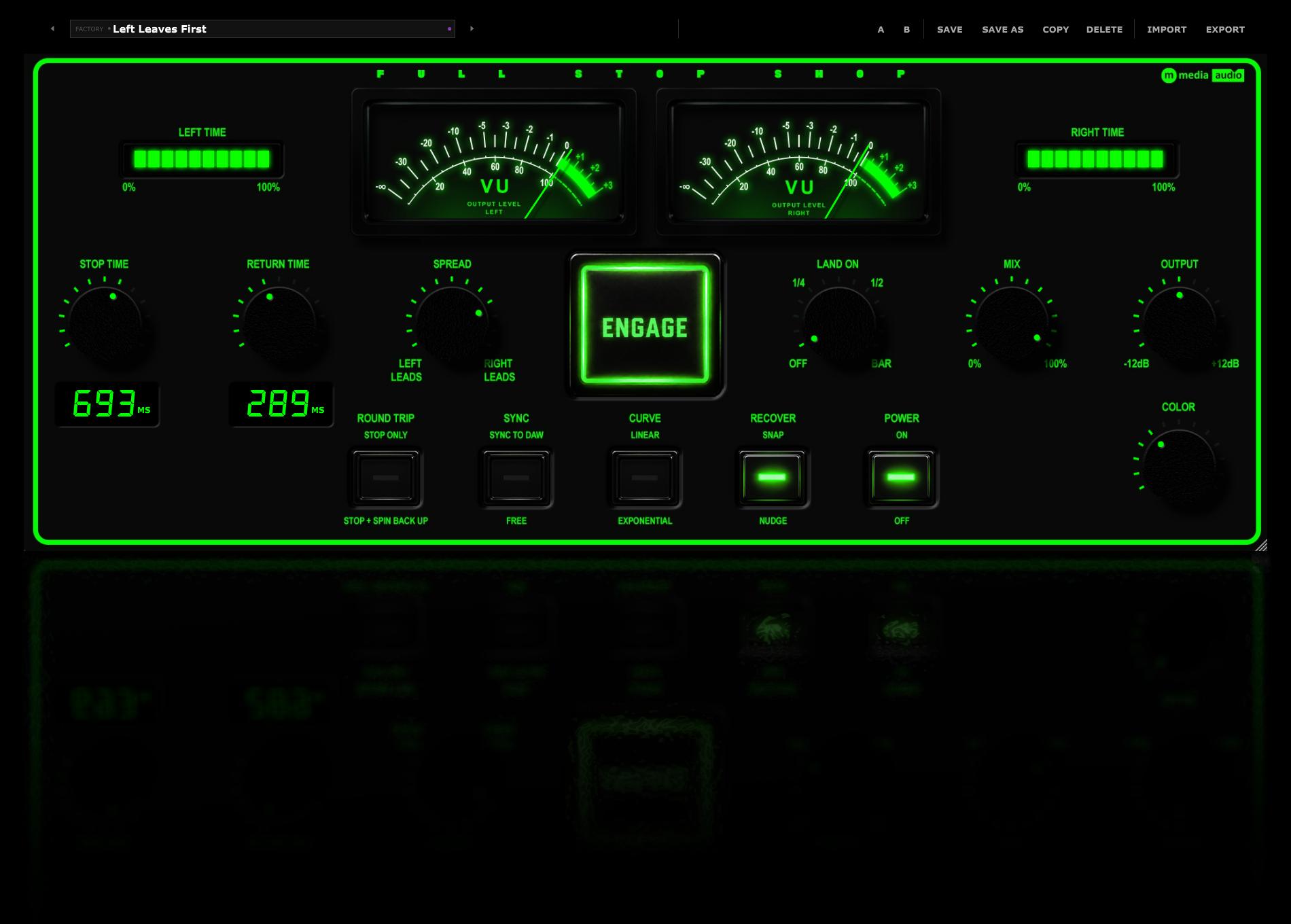 Full Stop Shop tape stop faceplate