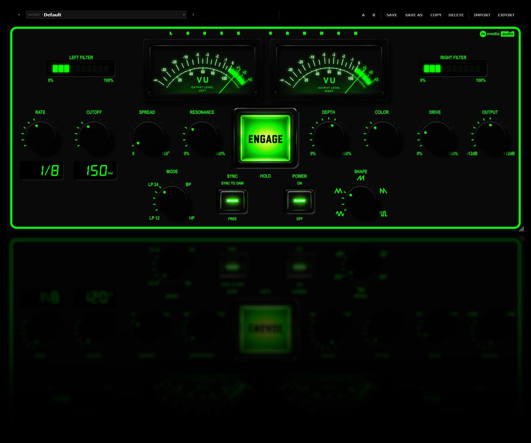 Loose Cannon wobble filter faceplate