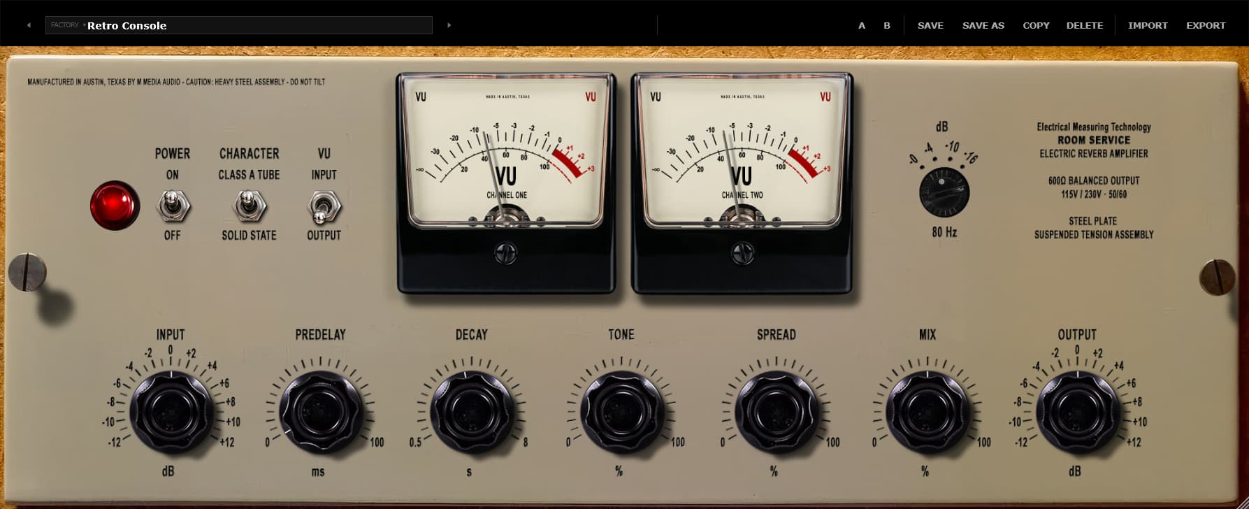 Room Service VST3 - Free Plate Reverb