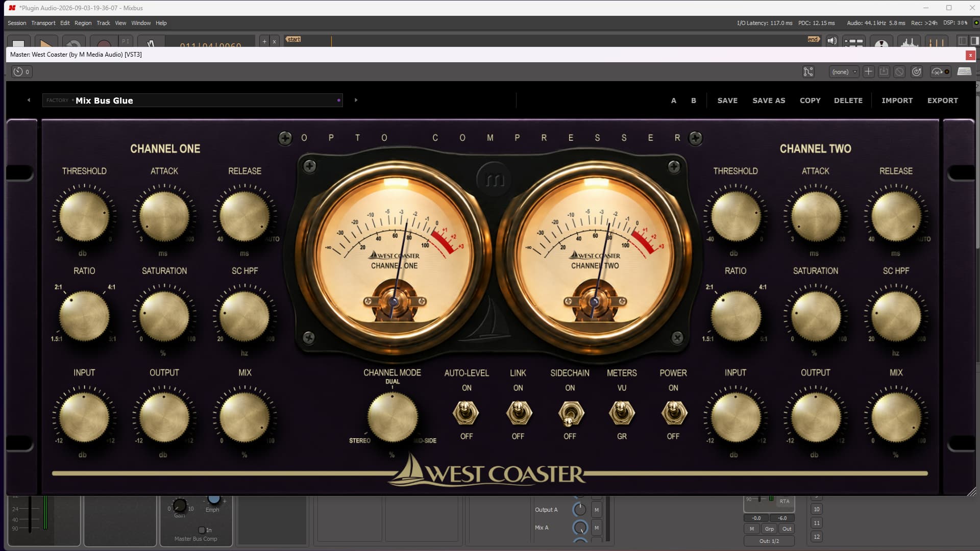 West Coaster VST3 loaded on a mix bus