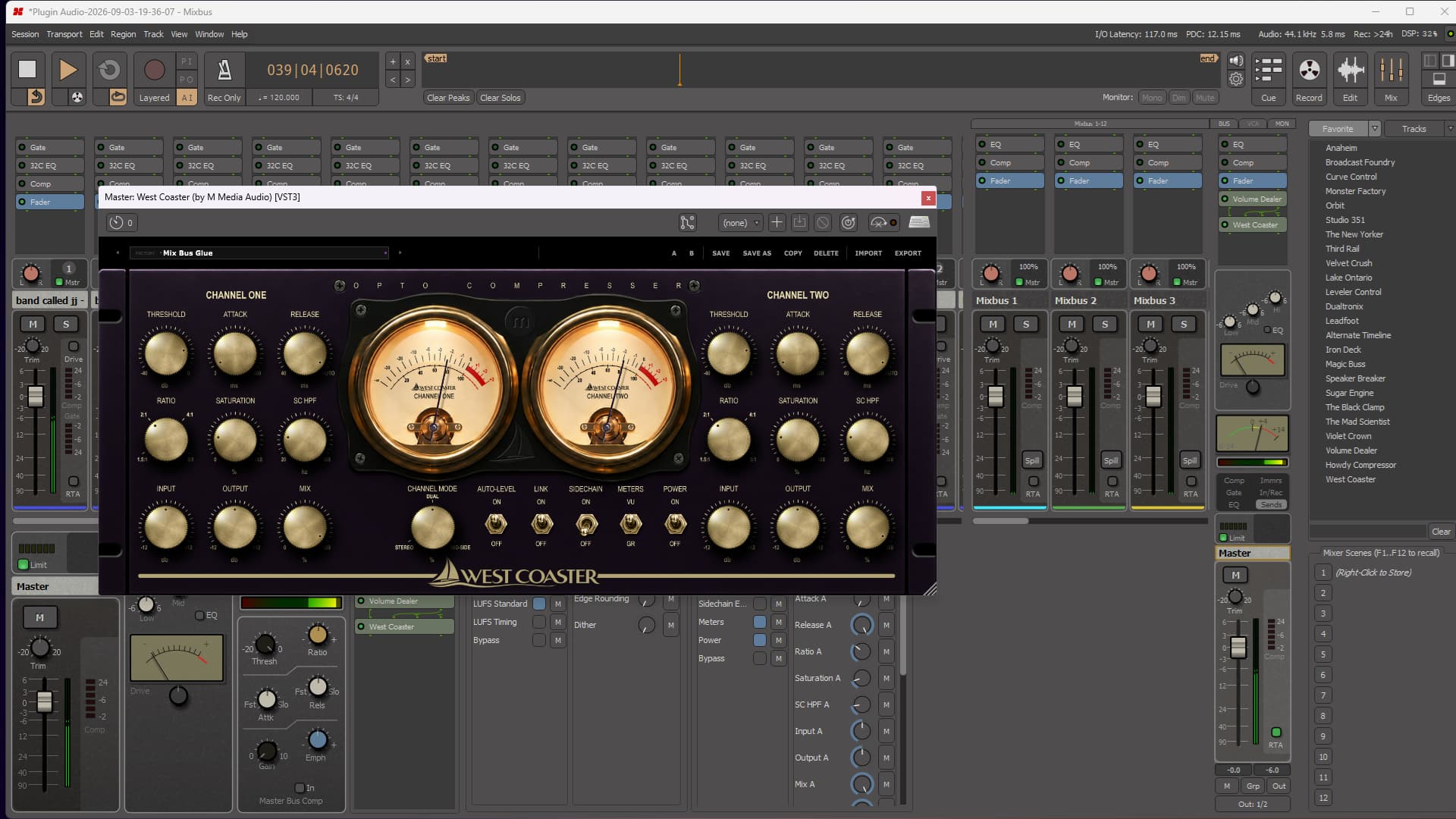 West Coaster external sidechain and center controls