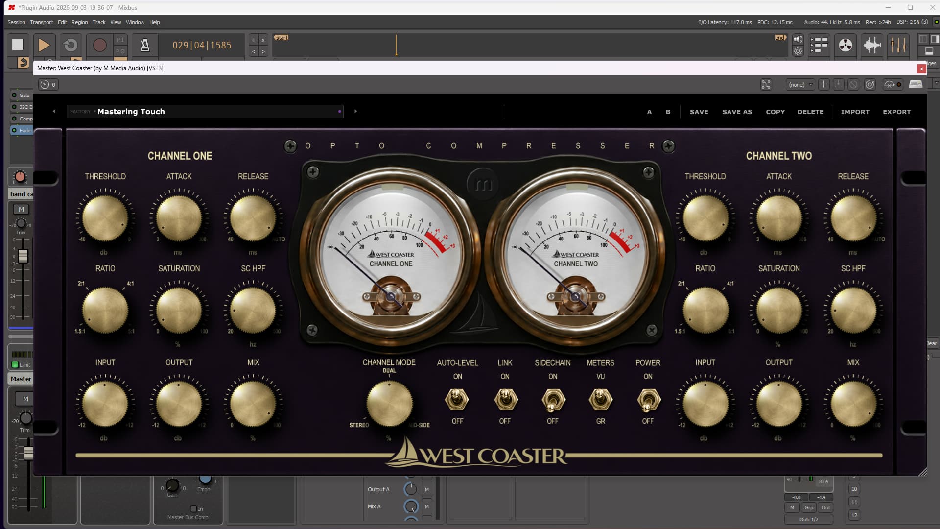 West Coaster Channel Mode, Link, and Auto-Level