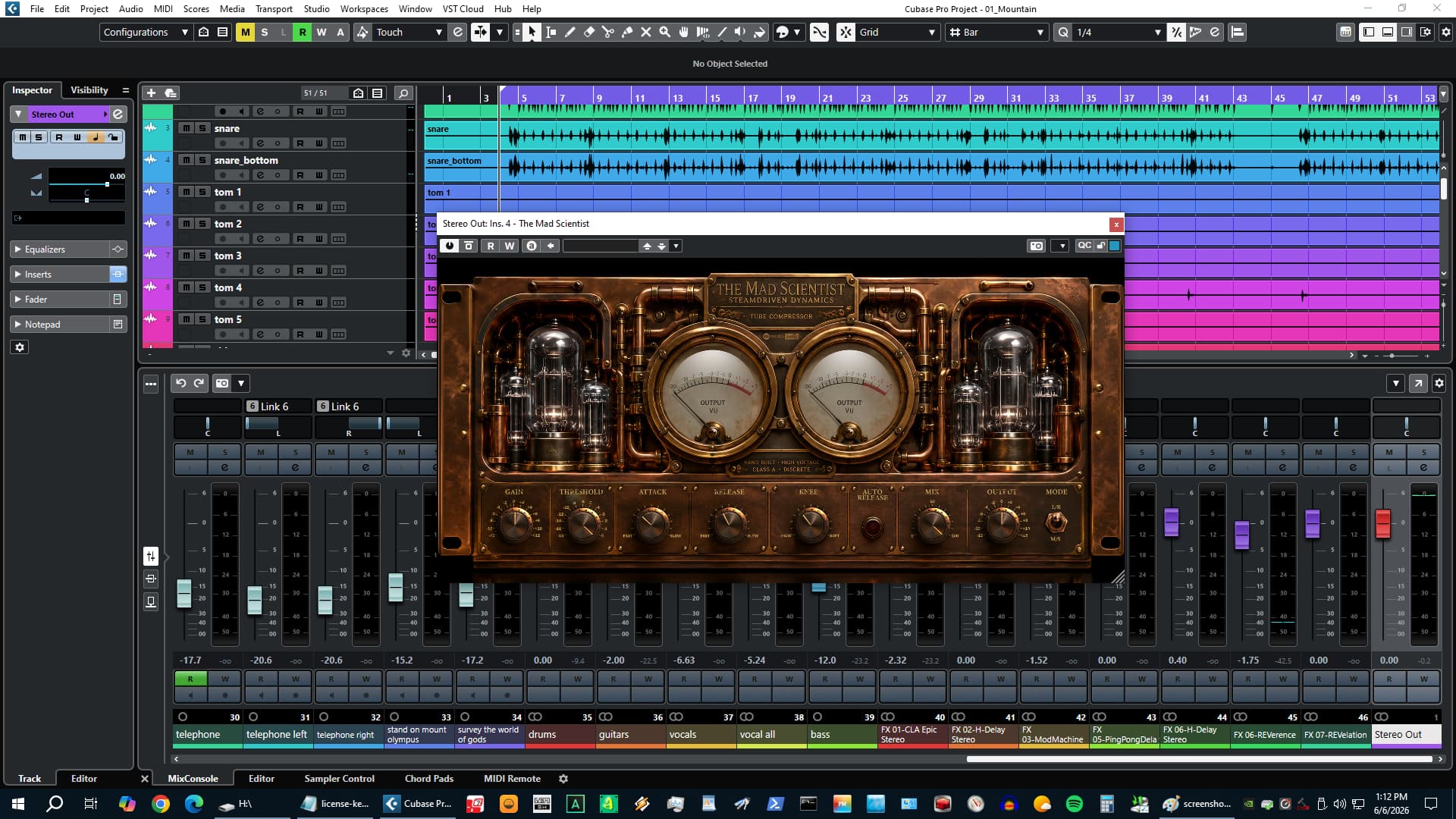 The Mad Scientist input saturation and tube display