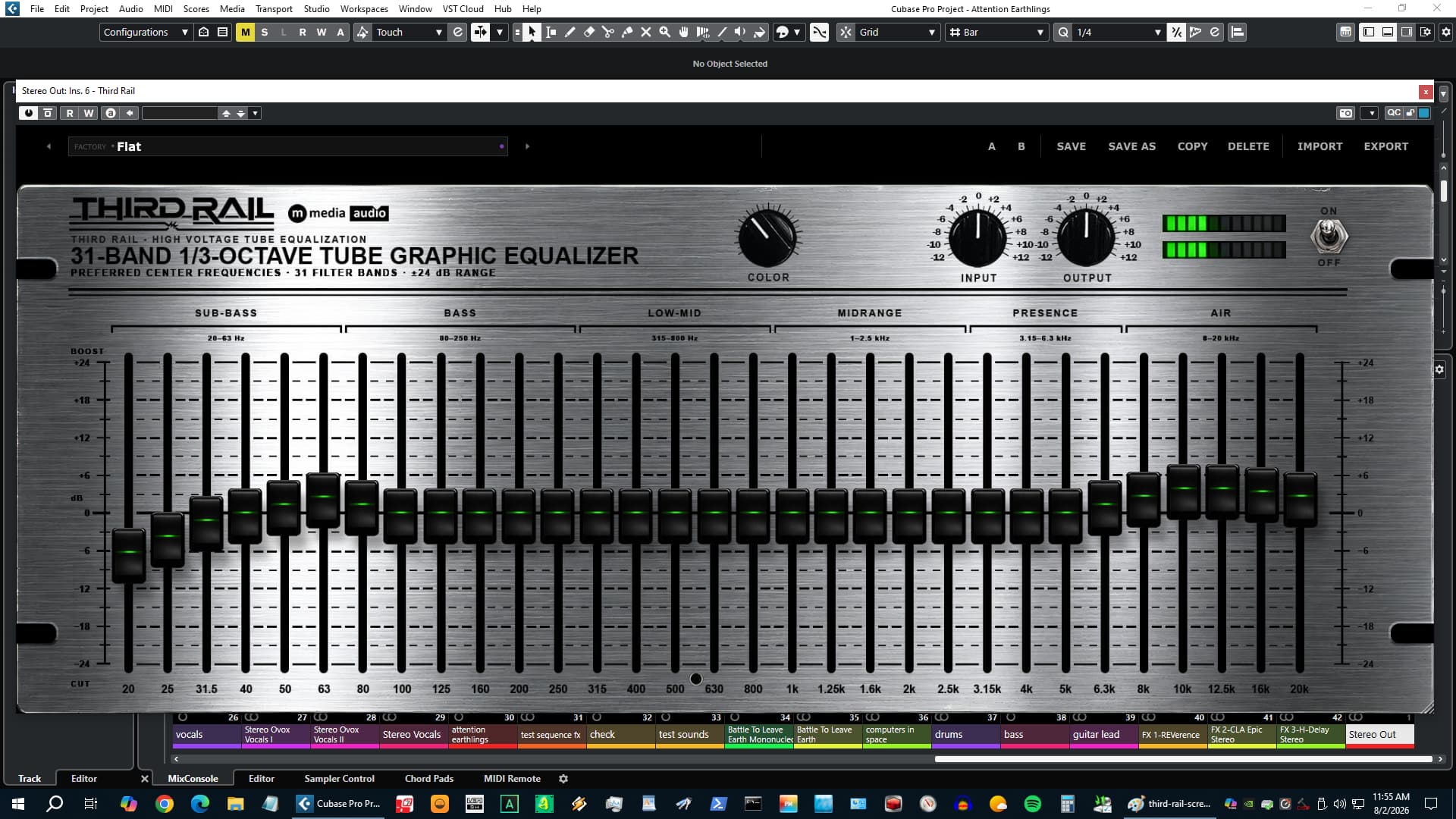Third Rail 31-band fader bank, full range